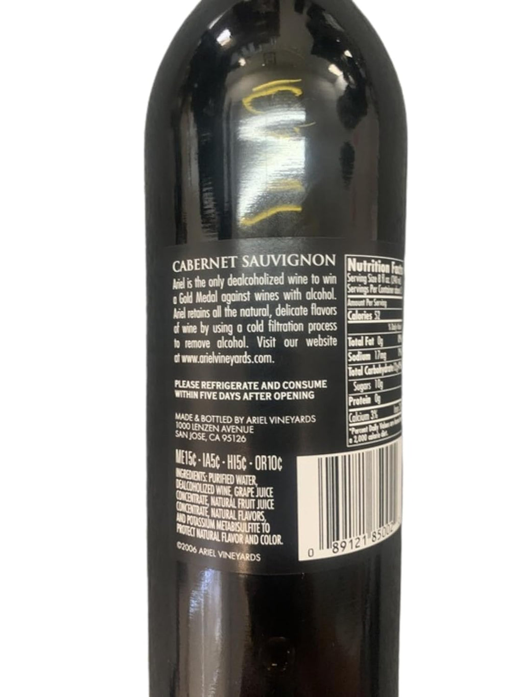 Ariel Cabernet Sauvignon 750ml 2 Pack Dealcoholized Red Wine U16061
