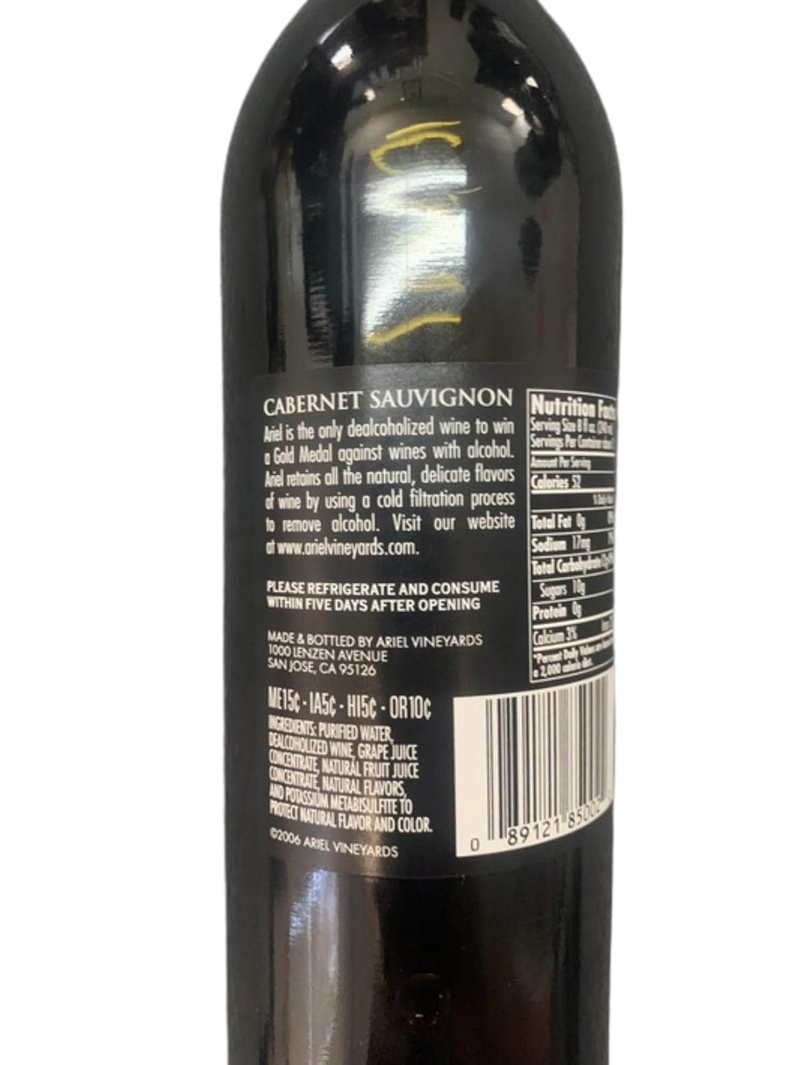 Ariel Cabernet Sauvignon 750ml 2 Pack Dealcoholized Red Wine U16061