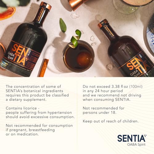 Sentia Gaba Black Botanical Non Alcoholic Spirits, Vegan, 16.9 fl oz P47508