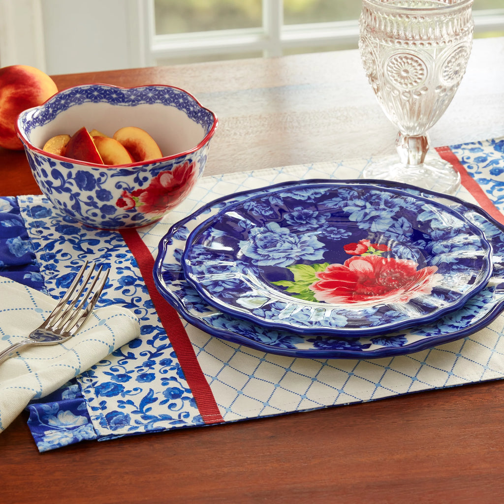 The Pioneer Woman Heritage Floral 12-Piece Stoneware Dinnerware Set G133