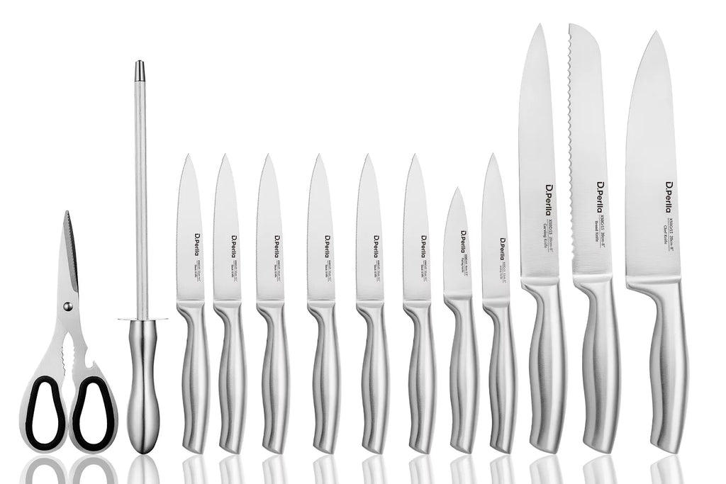 Knife Set 14 Pieces High Carbon Stainless Steel with Acrylic Stand D5033
