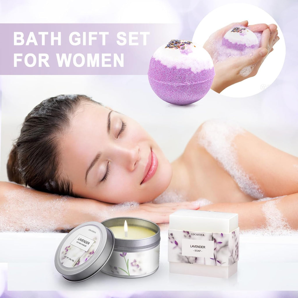 Lavender Bubble Bath and Body Gifts Set for Women G620
