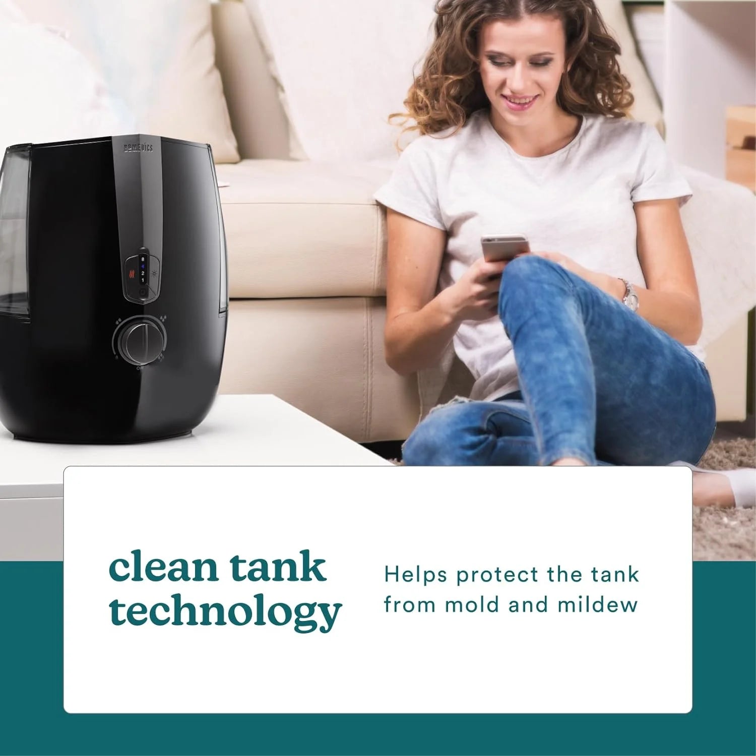 Homedics TotalComfort Plus Ultrasonic Air Humidifier, 5.3L Warm and Cool Mist B549597