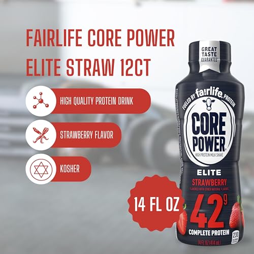 Fairlife Core Power Elite 42g High Protein Milk Shake, Chocolate, 14 Fl Oz (Pack of 12) & Key Chain T418723