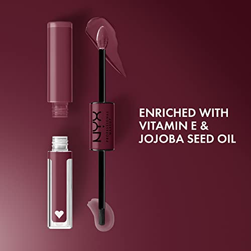 NYX PROFESSIONAL MAKEUP Shine Loud Liquid Lipstick with Clear Lip Gloss - Rebel In Red G546336