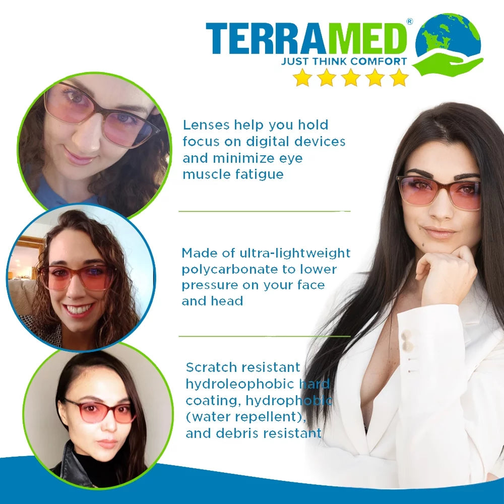 Terramed Juri FL-41 Migraine Glasses for Light Sensitivity Relief J117970