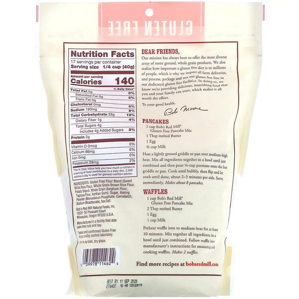 Bob's Red Mill Gluten Free Pancake Mix 24 oz (Pack of 2) R326350