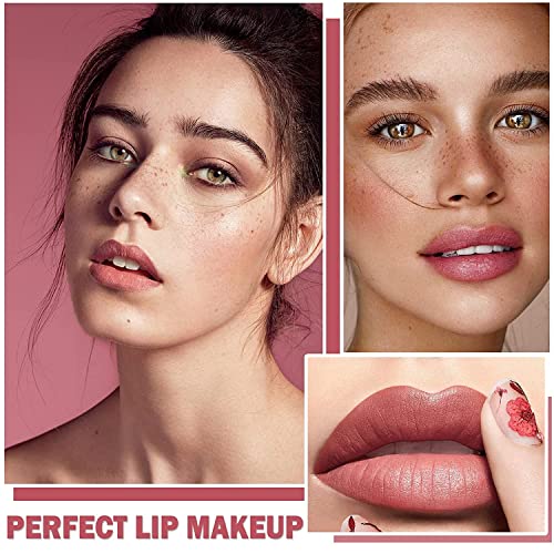 Matte Liquid Lipstick Set - Long-Lasting Waterproof Lip Stain (Light Red) W889