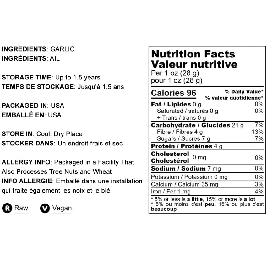 Food to Live Granulated Garlic, 1 Pound Dried Coarse Garlic Granules, Vegan Bulk Spice V5421
