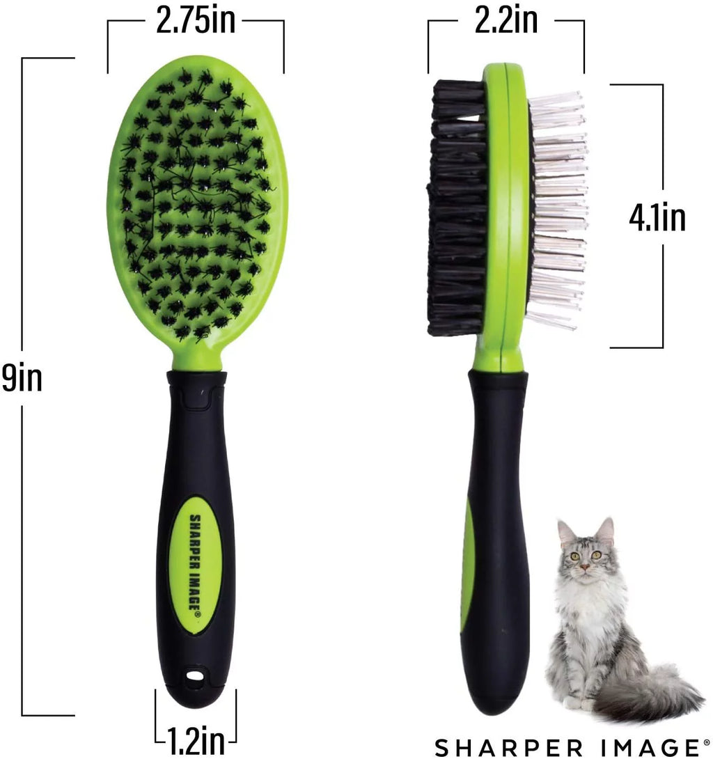 Sharper Image 2-Sided Pet Grooming Brush for Dogs & Cats X7249