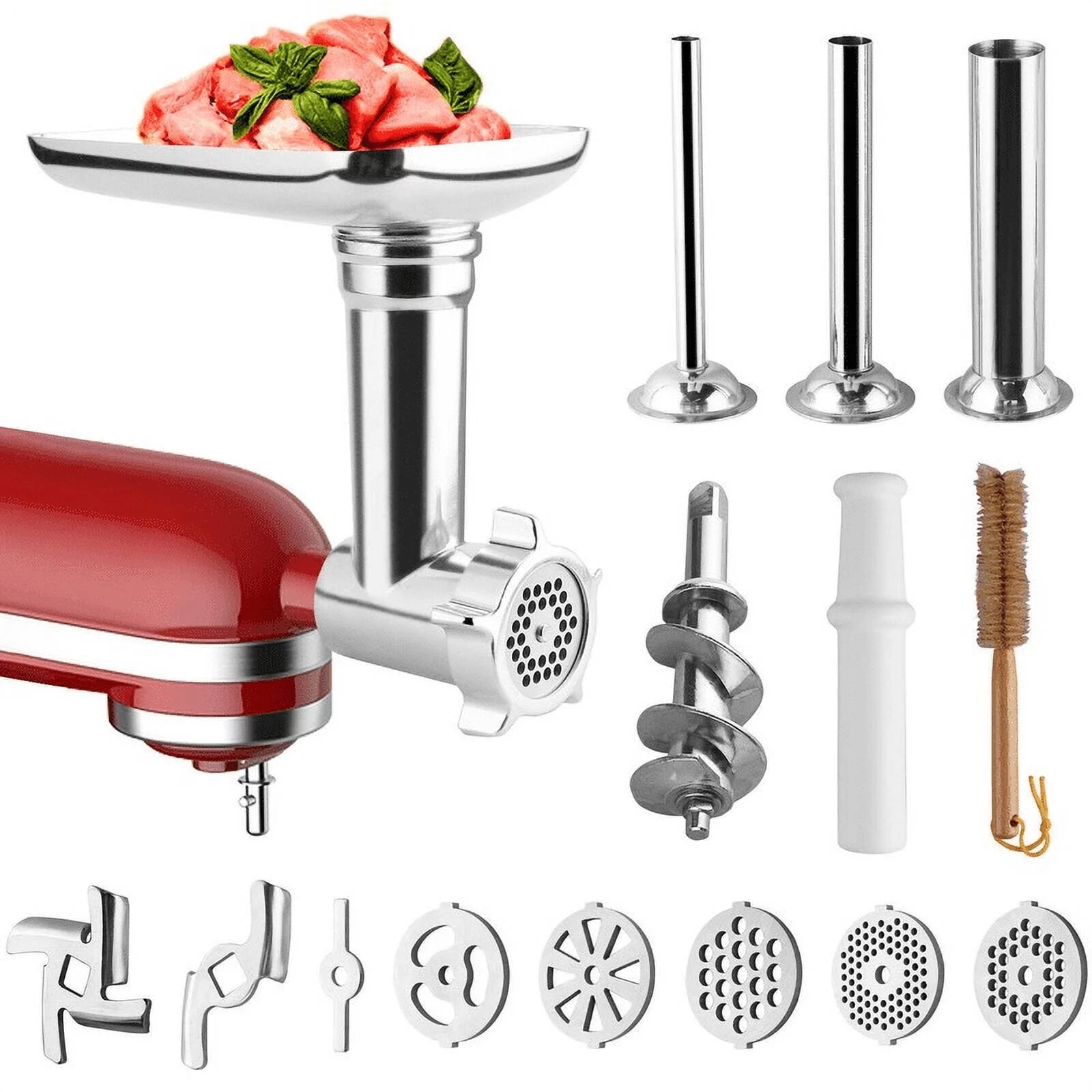 JLLOM Metal Food Grinder Attachments, Meat Grinder, Sausage Stuffer, Perfect Attachment