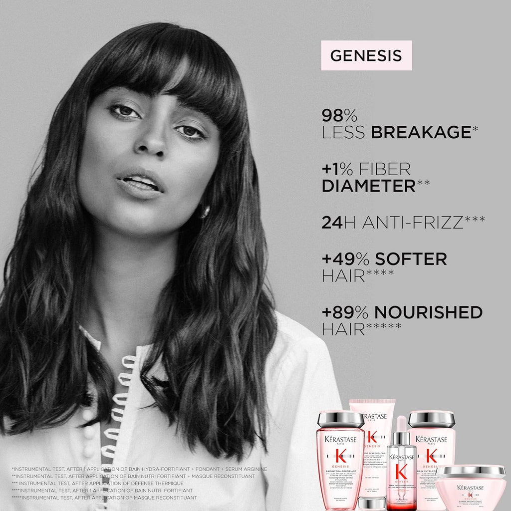 Kerastase Genesis Hydra-Fortifiant Shampoo for Weak or Damaged Hair, 8.5 Fl Oz F93433
