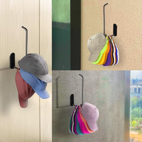 2 Pack 10" Stainless Steel Hat Organizer for Baseball Caps, Black A6106