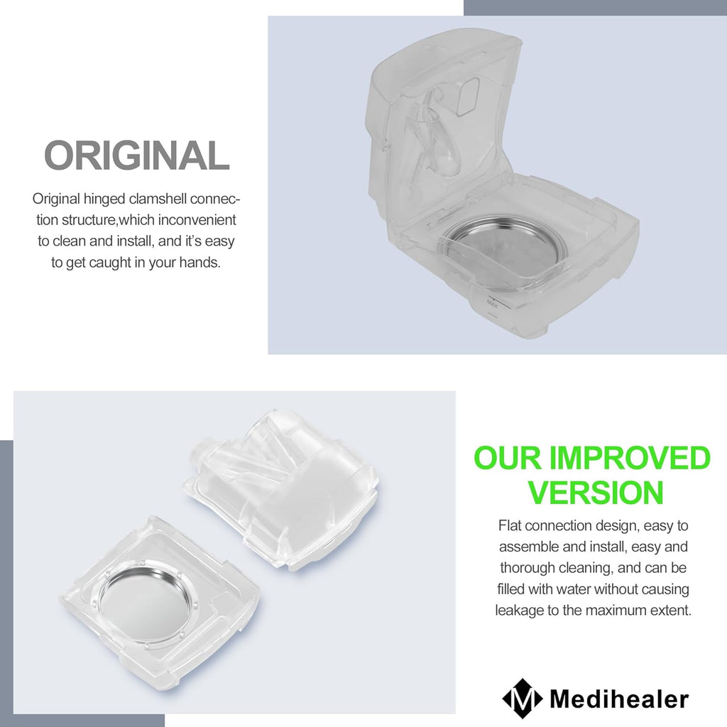 Improved Water Chamber for Air Sense 11, HumidAir Tub for S11 Series, 380ml, by Medihealer Q48729