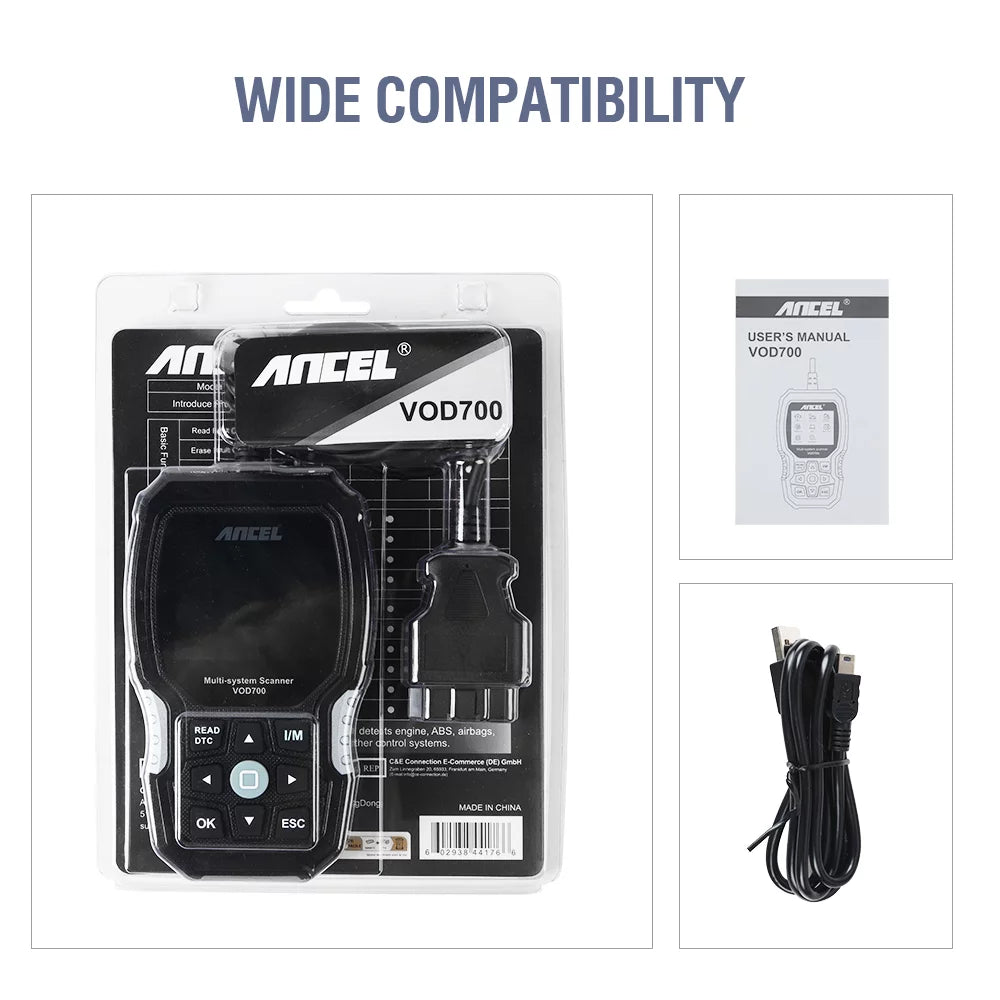 ANCEL VOD700 OBD2 Scanner for Volvo Vehicles Full Systems Diagnostic Tool O15229
