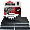 X-PROTECTOR Non Slip Furniture Pads – 4 PCS Premium Furniture Grippers 6"! Best SelfAdhesive Rubber Feet Furniture Feet – Ideal Non Skid Furniture Pad Floor Protectors – Keep Furniture in Place!