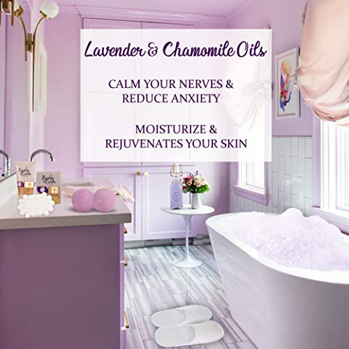 Lavender Pampering Gift Basket for Mom - Spa Bath Gift Set S827109