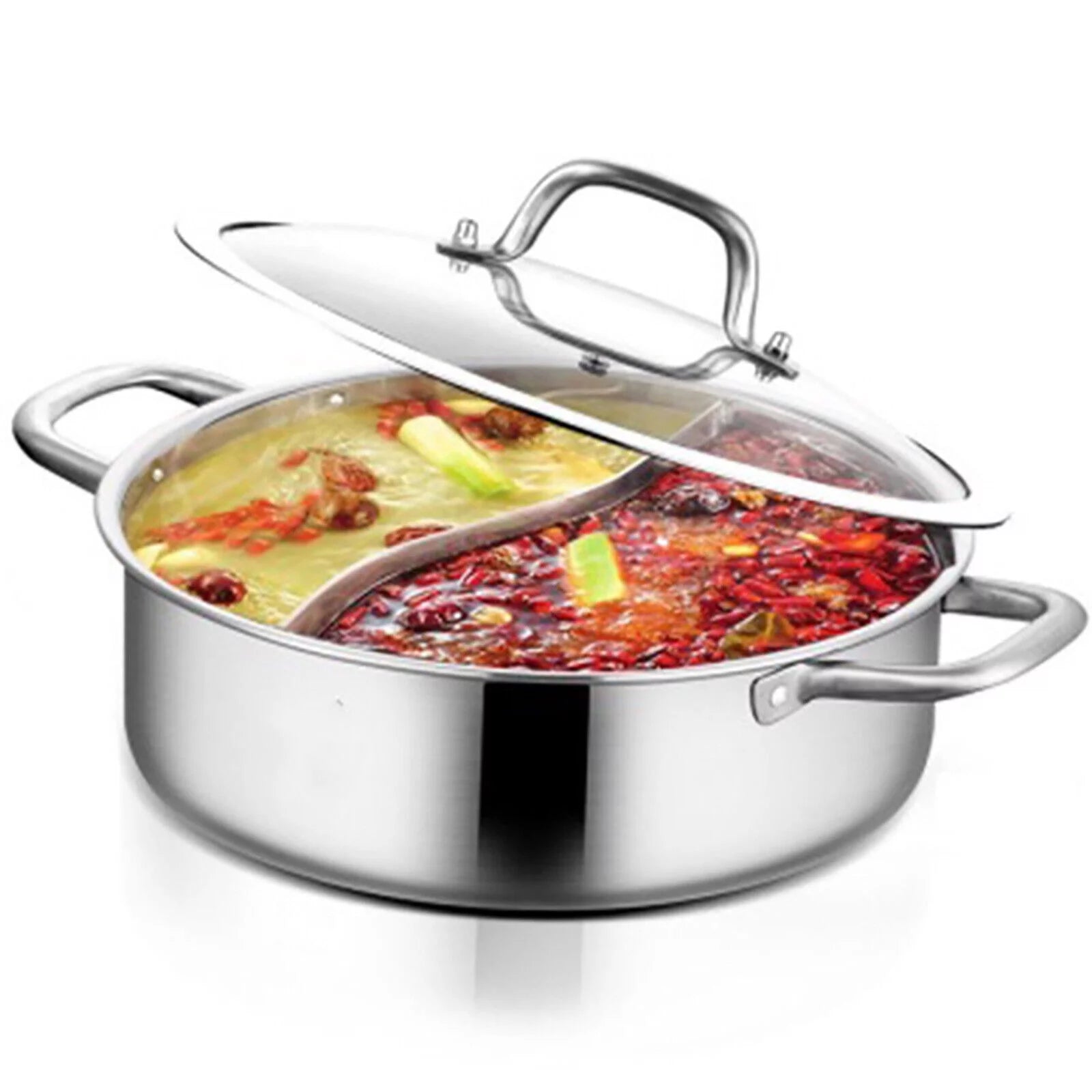 Stainless Steel Shabu Hot Pot for Induction & Gas Stove B9008