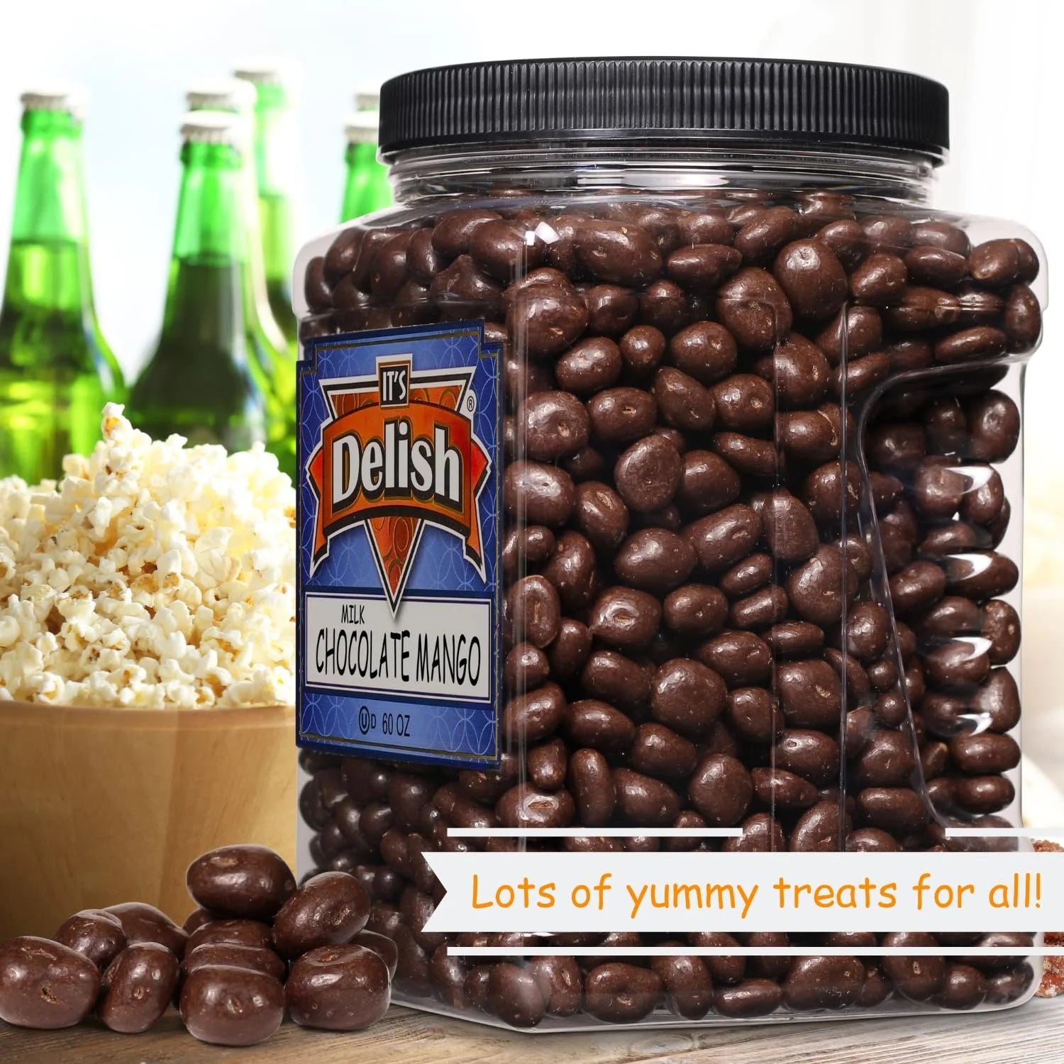 Milk Chocolate Covered Dried Mango by It's Delish, 60 oz Jumbo Container R400404