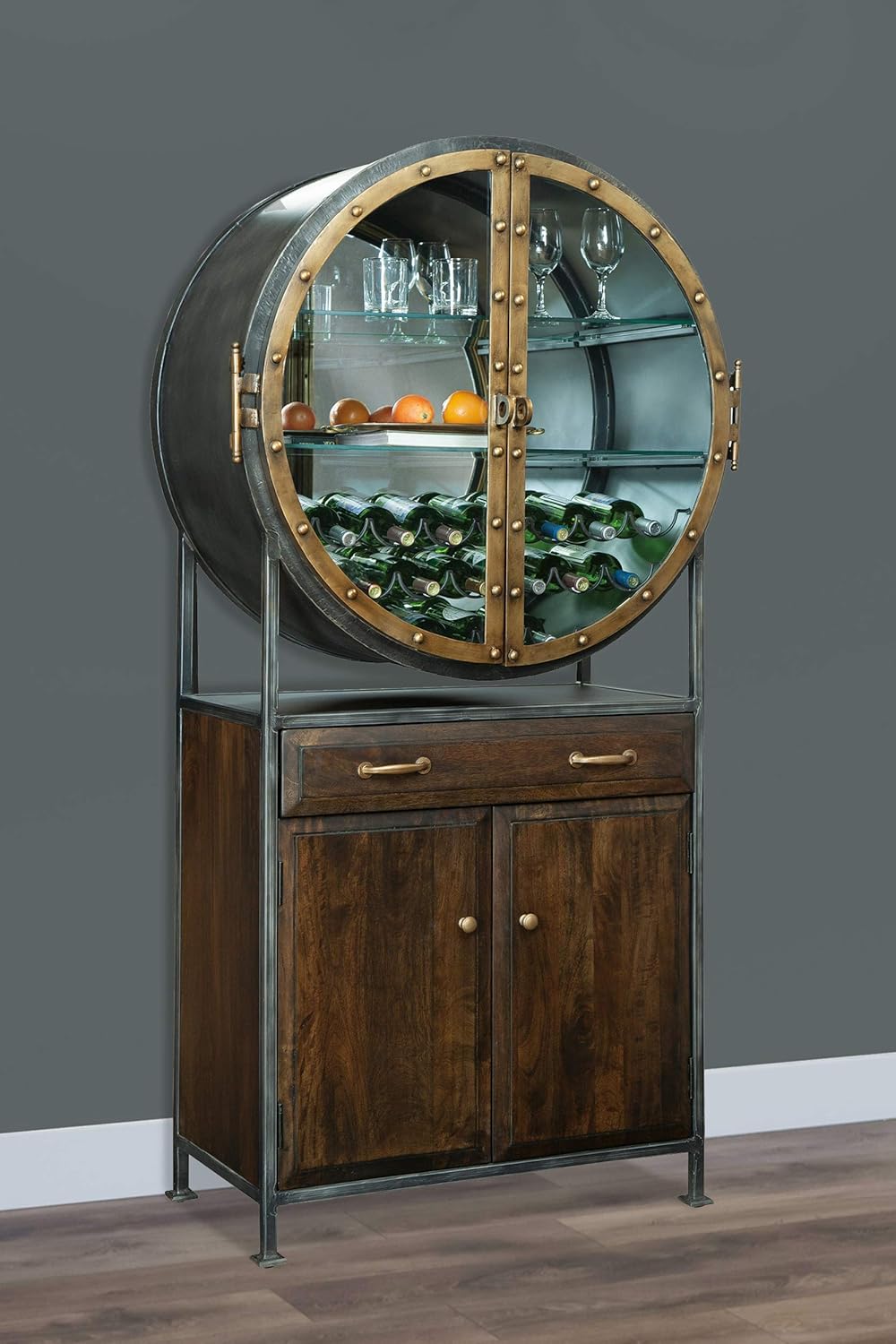 Howard Miller Rob Roy Wine & Bar Cabinet 695-236 Distressed Hardwood W15362