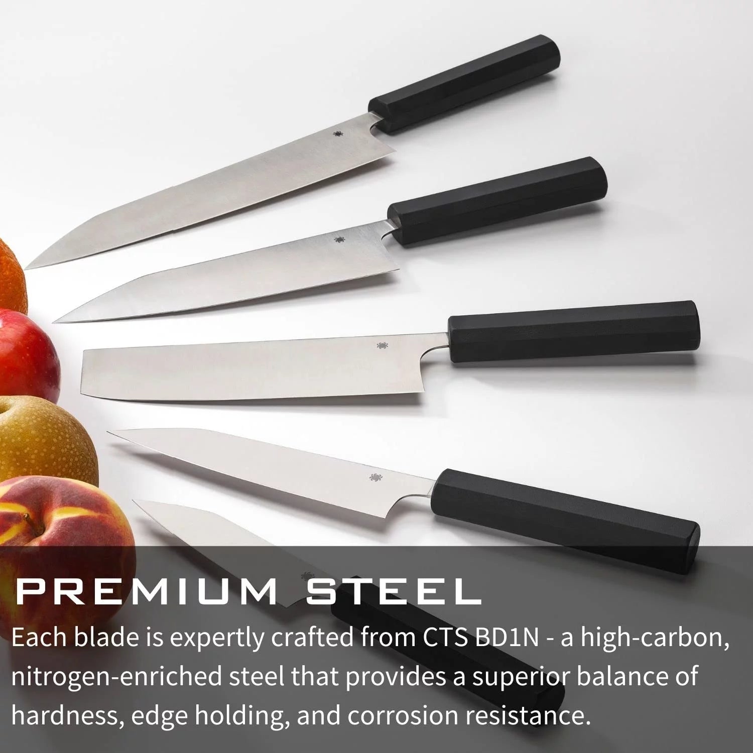 SPYDERCO Funayuki Kitchen Knife K16PBK CTS BD1N Steel Black Polypropylene J710918