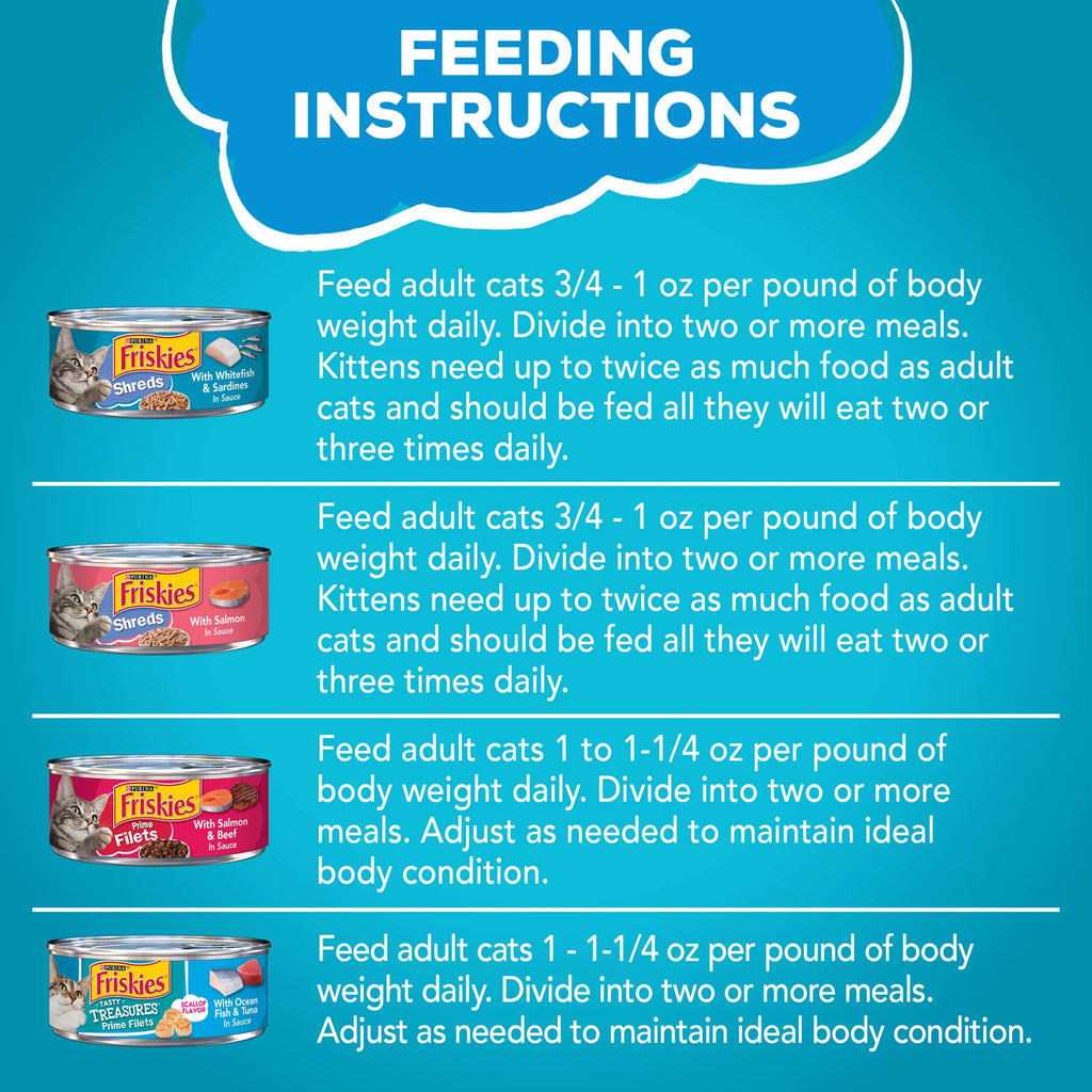 Purina Friskies Fish-A-Licious Wet Cat Food Variety Pack, 5.5 oz Cans C4449