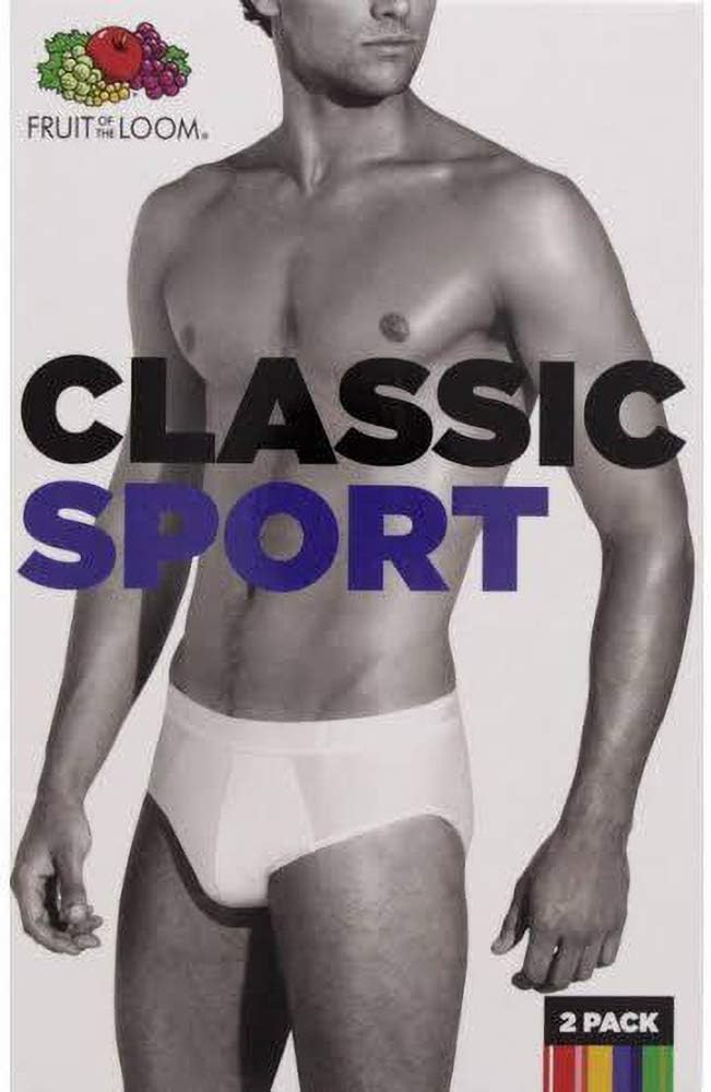 Fruit of the Loom Men's Classic Sport Briefs 2-Pack White R53225