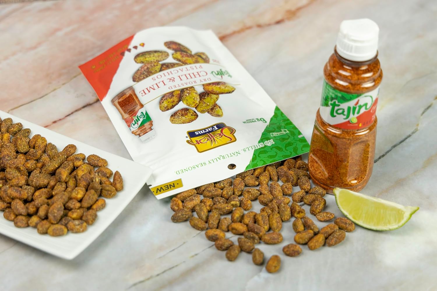 Tajin Seasoned Pistachio Kernels, Chili Lime, 5 Oz. Bag F591