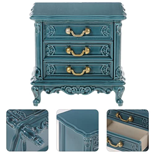 Healvian Wood Dresser Miniature Cabinet Dollhouse Vintage Furniture Chest of Drawer Q164295