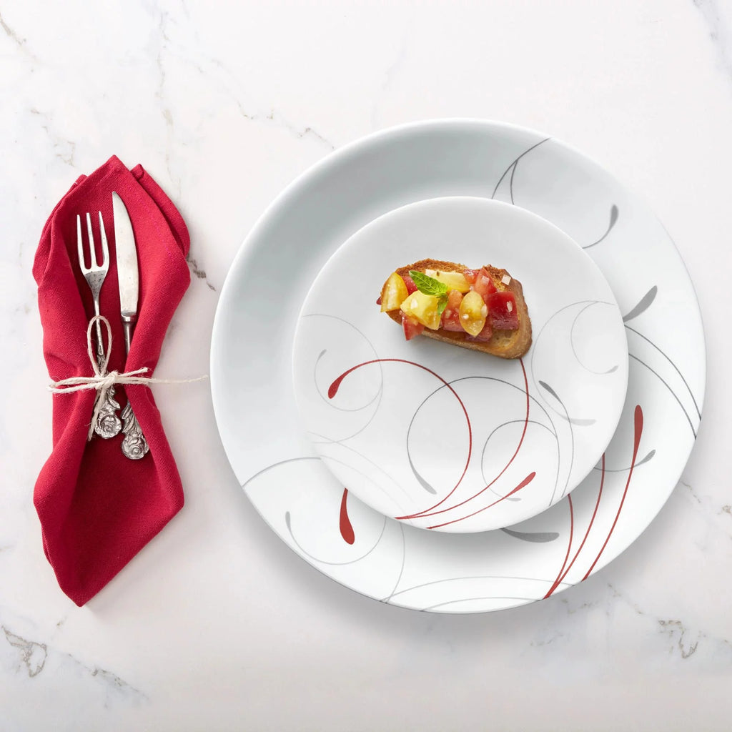Corelle Splendor White and Red 12-Piece Dinnerware Set N484771