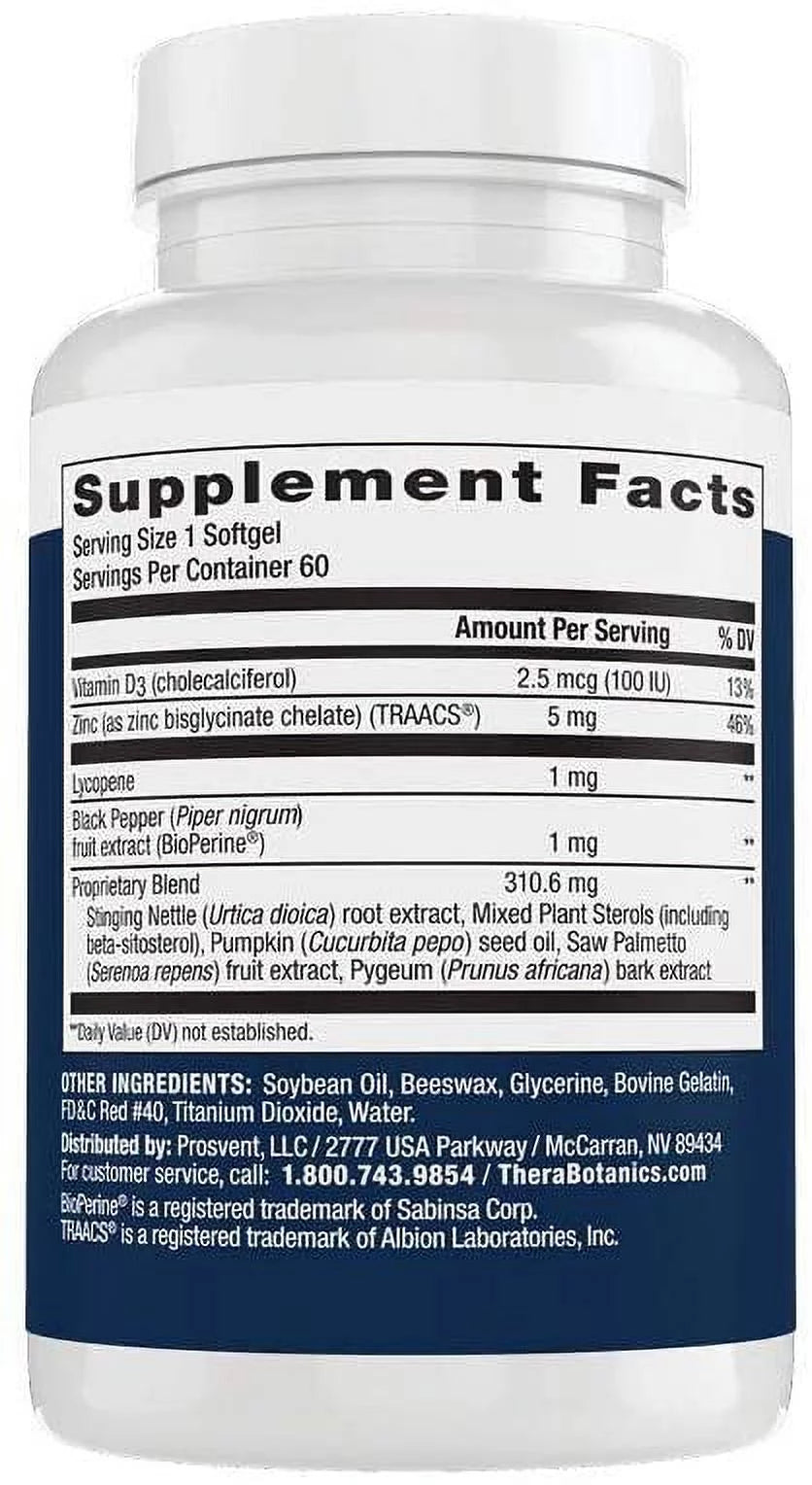 Prosvent Prostate Health Supplement for Men with Saw Palmetto, 1 Month Supply K20019