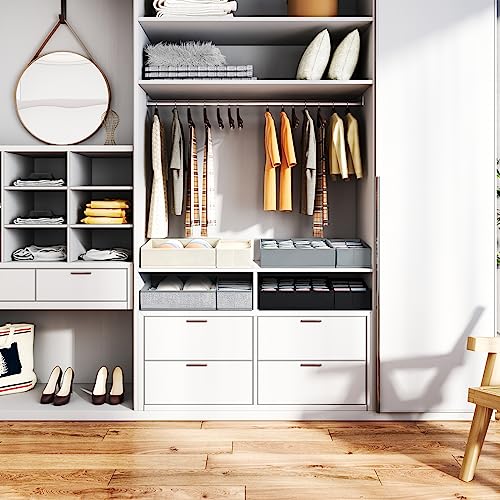 Drawer Organizers for Clothing, Foldable Underwear Organizer, Black, Set of 4 W1271