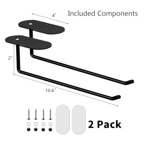 2 Pack 10" Stainless Steel Hat Organizer for Baseball Caps, Black A6106