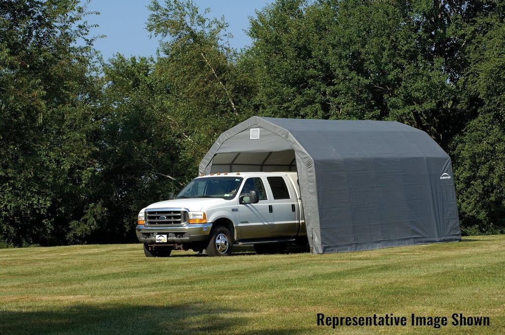 ShelterLogic 90153 Grey 12'x24'x11' Barn Shelter M501