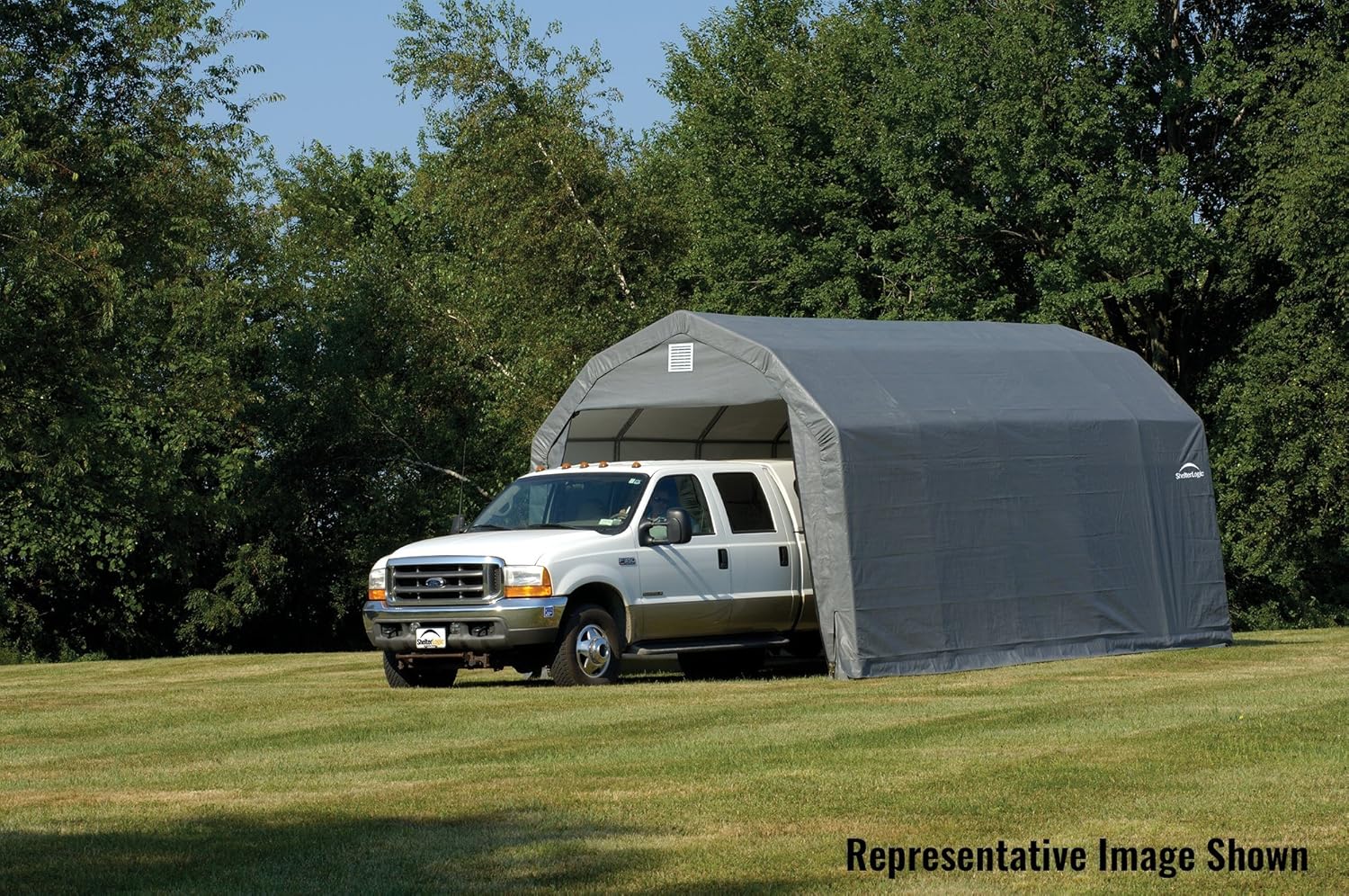 ShelterLogic 90153 Grey 12'x24'x11' Barn Shelter M501