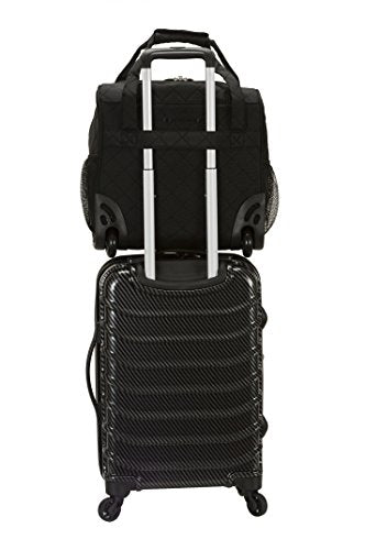 Rockland Melrose Upright Wheeled Underseater Carry-On Luggage, Black, 15-Inch A15475