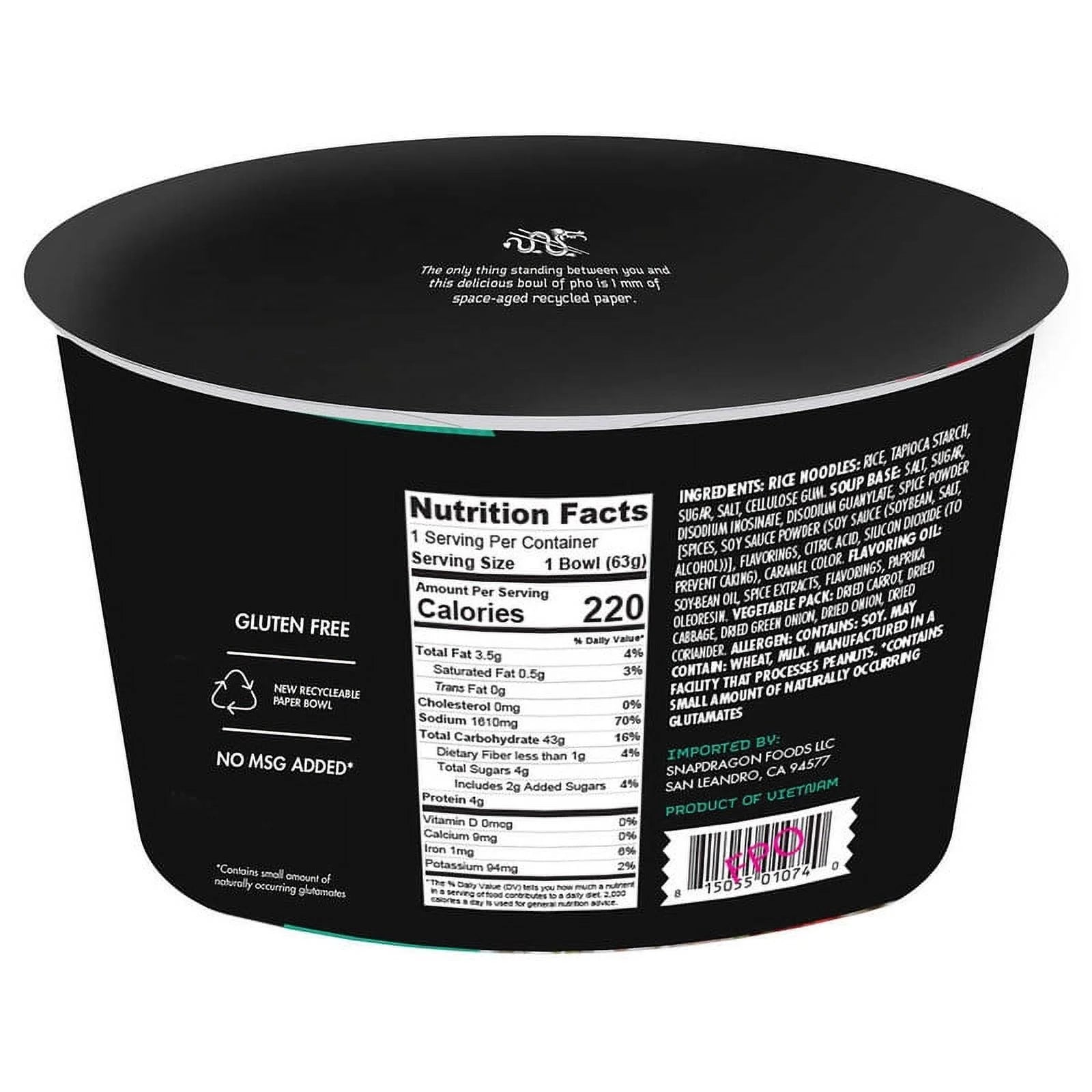 2 Pack Snapdragon Vietnamese Pho Bowls, 2.3 oz, 9 Count L823