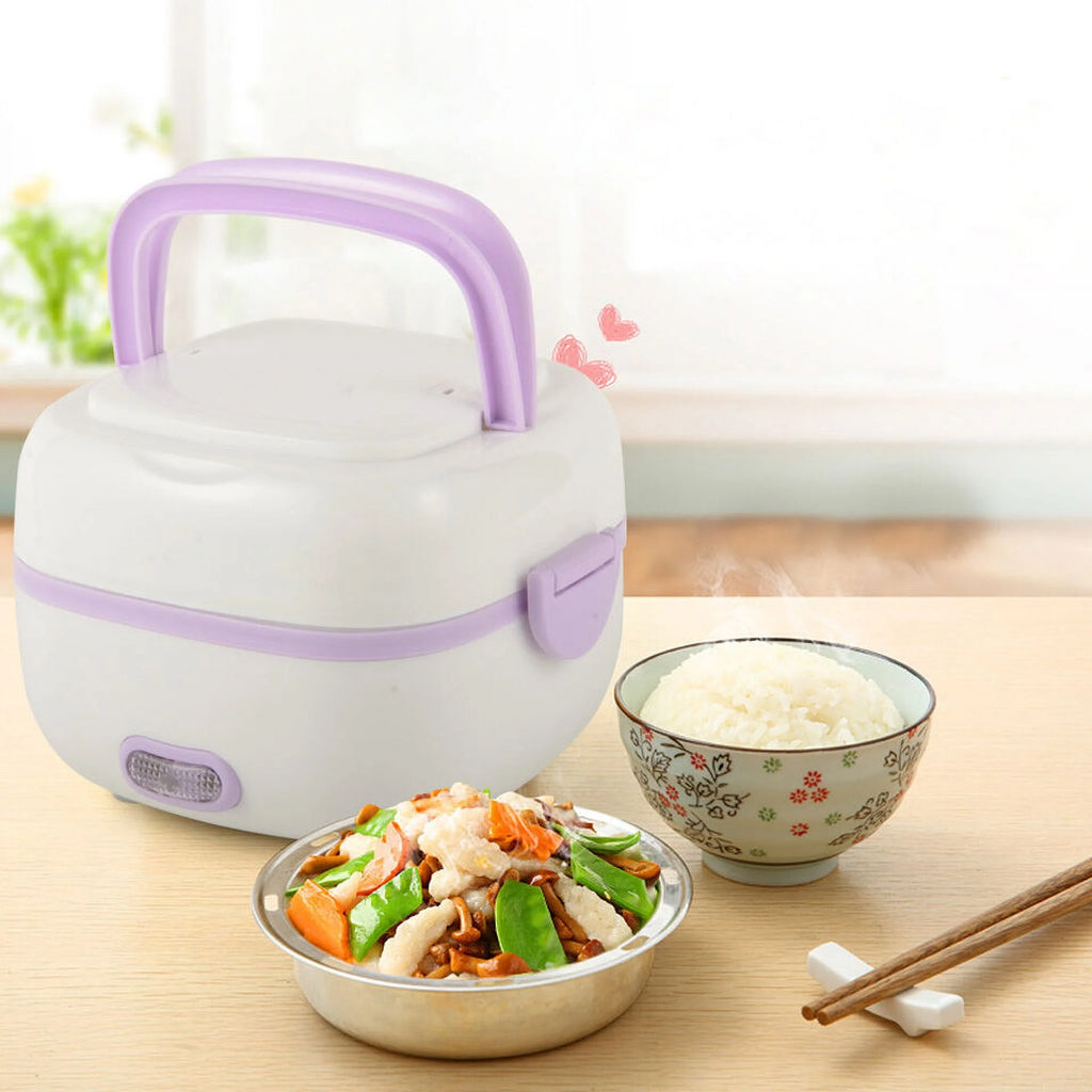 Stainless Steel Electric Lunch Box Mini Rice Cooker 1L E711