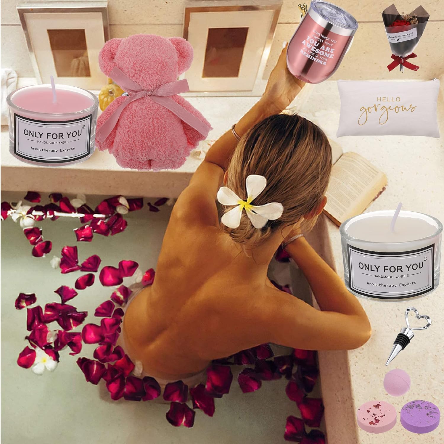 Relaxing Spa Gift Box Basket for Women Mom Sister E336140