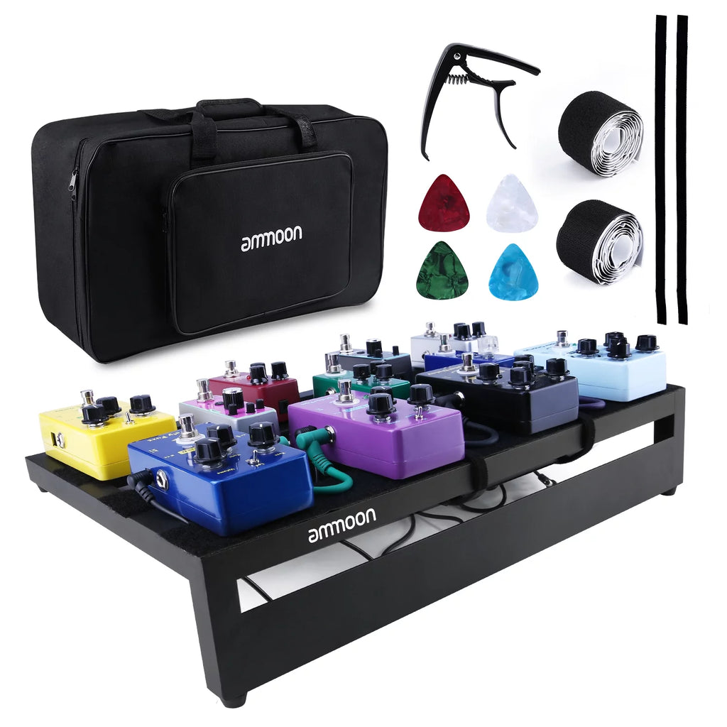Ammoon Large Guitar Effect Pedal Board Aluminum Alloy with Carry Bag C4022