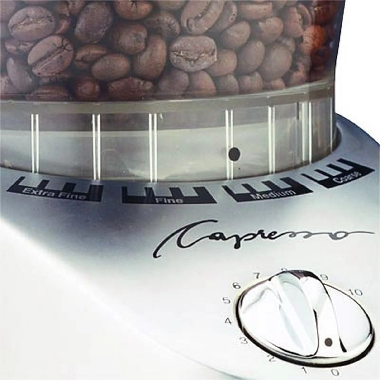 Capresso Metal Die-Cast Conical Burr Coffee Grinder W14196