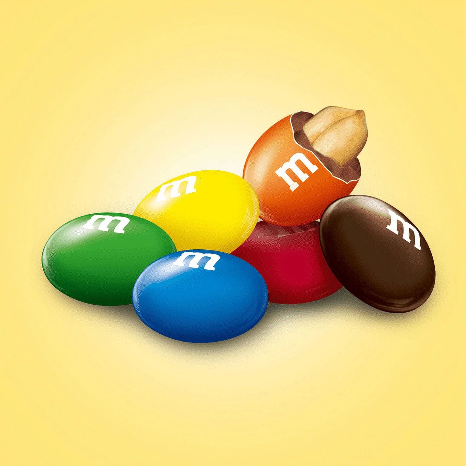 M&M'S Peanut Milk Chocolate Candy Bulk Jar 62 oz F498598