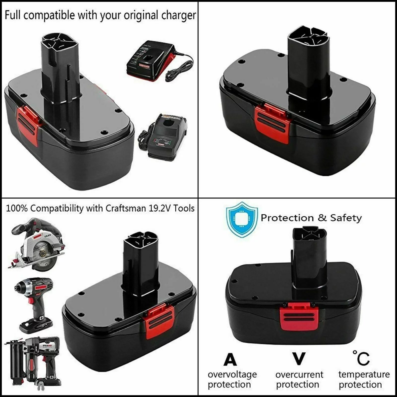 2Pack Craftsman 19.2V C3 DieHard Battery NiCD Z43198