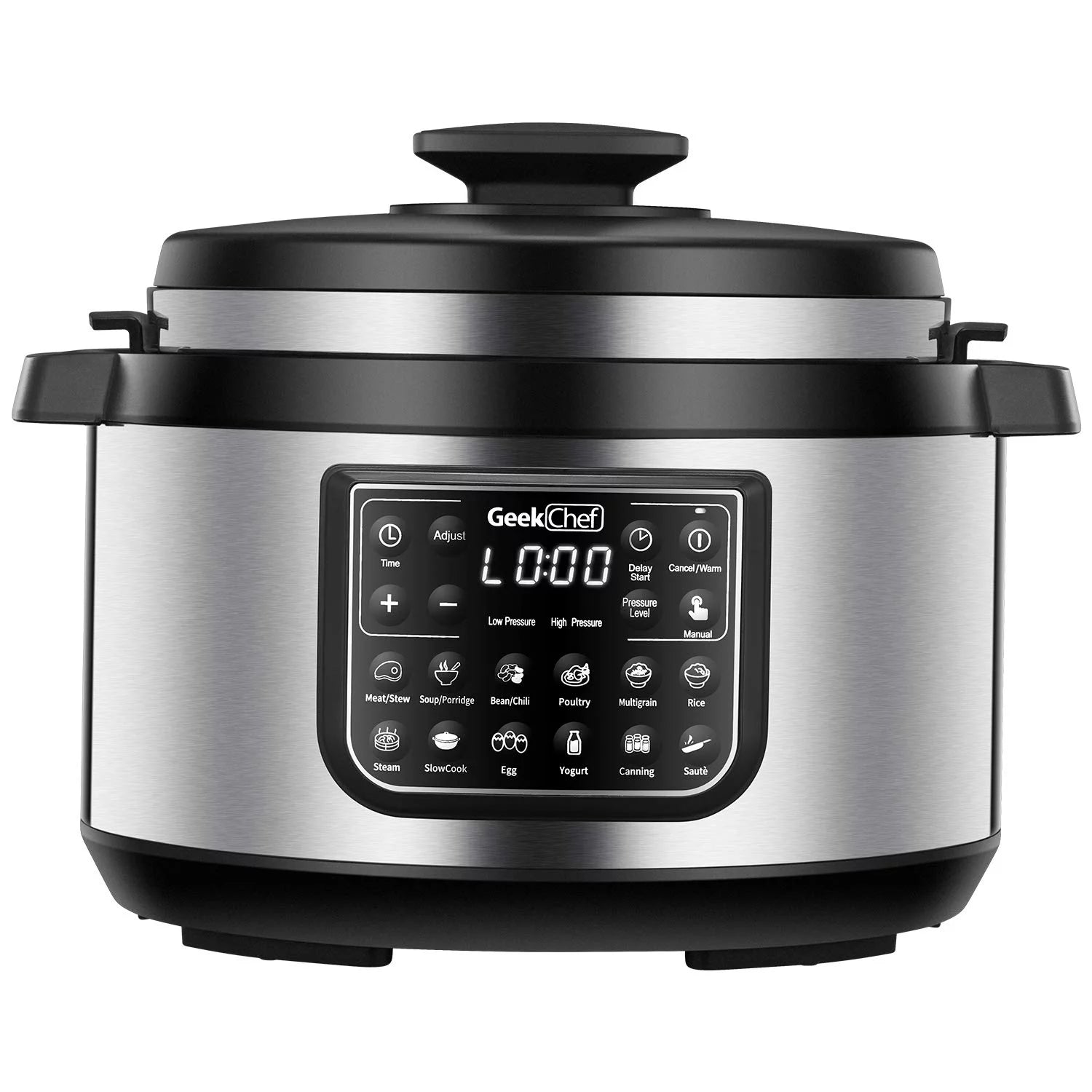 12-In-1 Electric Pressure Cooker，Multi-Function Programmable Pressure Cooker, Slow Cooker, Rice Cooker, Wok, Steamer, Heating Pot, Stainless Steel