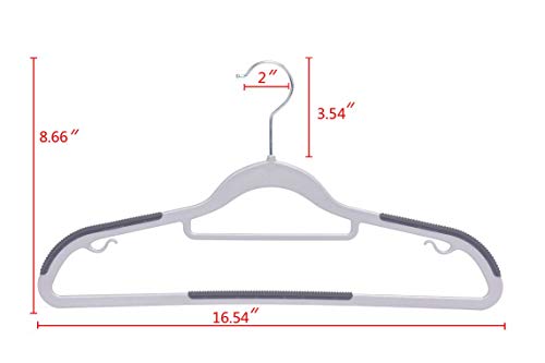 Quality Hangers Plastic Clothes Hangers 50 Pack with Swivel Hooks A162362
