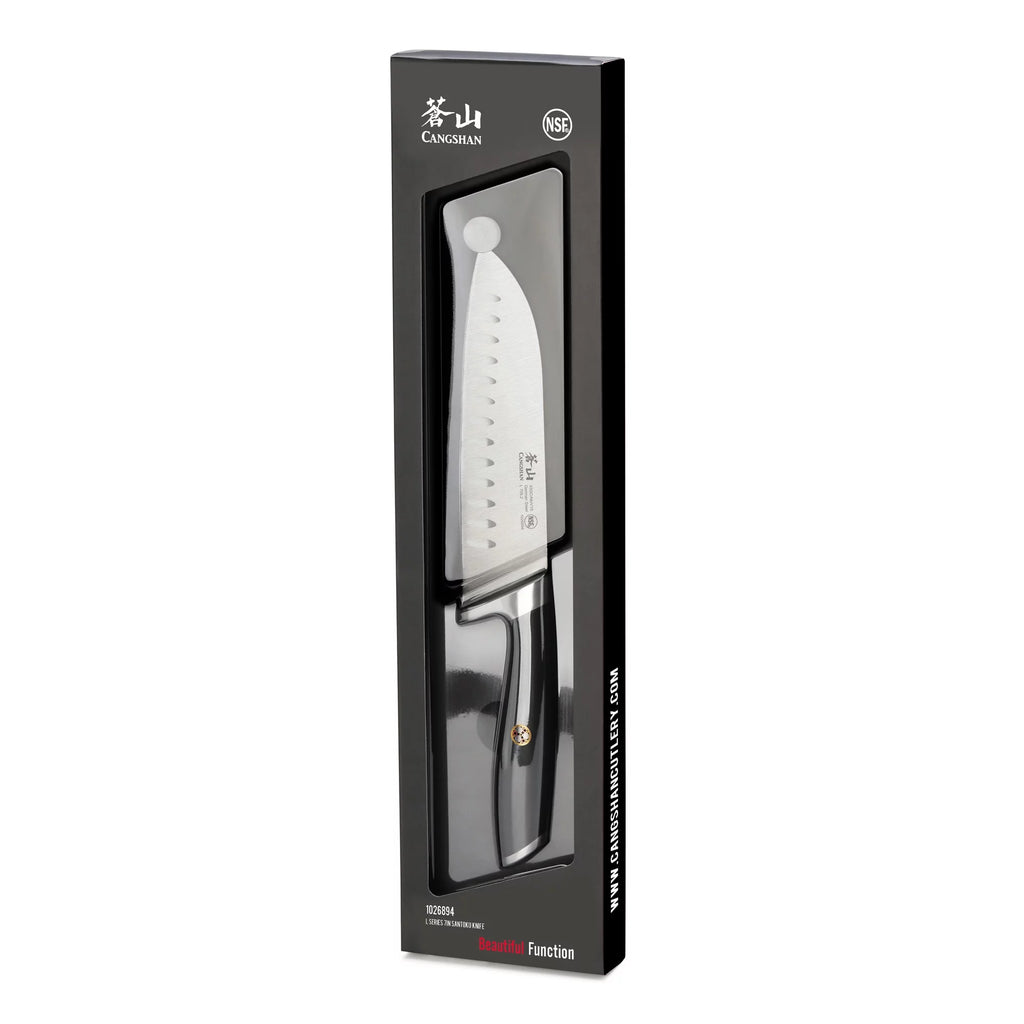 Cangshan L Series 7" Santoku Knife, Black A666222