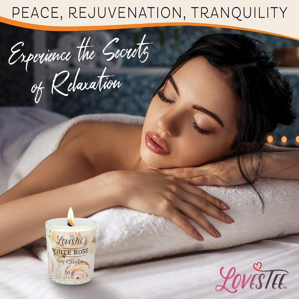 White Rose Spa Gift Basket for Women, Body Lotion, Shower Gel & Candle O463