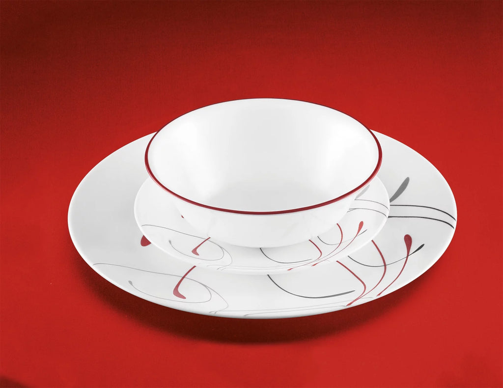 Corelle Splendor White and Red 12-Piece Dinnerware Set N484771