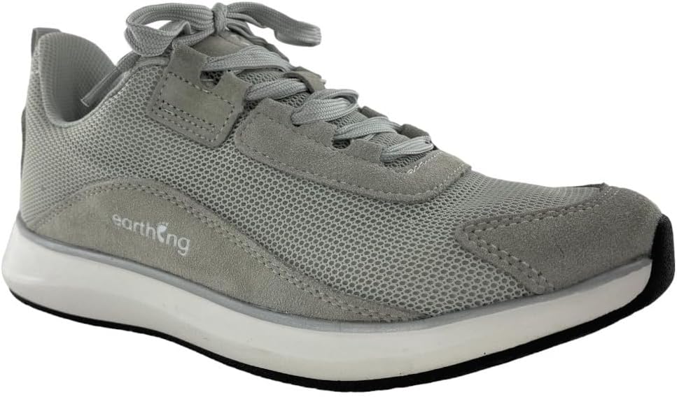 Earthing Women's Sedona Leather Grounding Trail Running Shoe Grey 9 Q471078