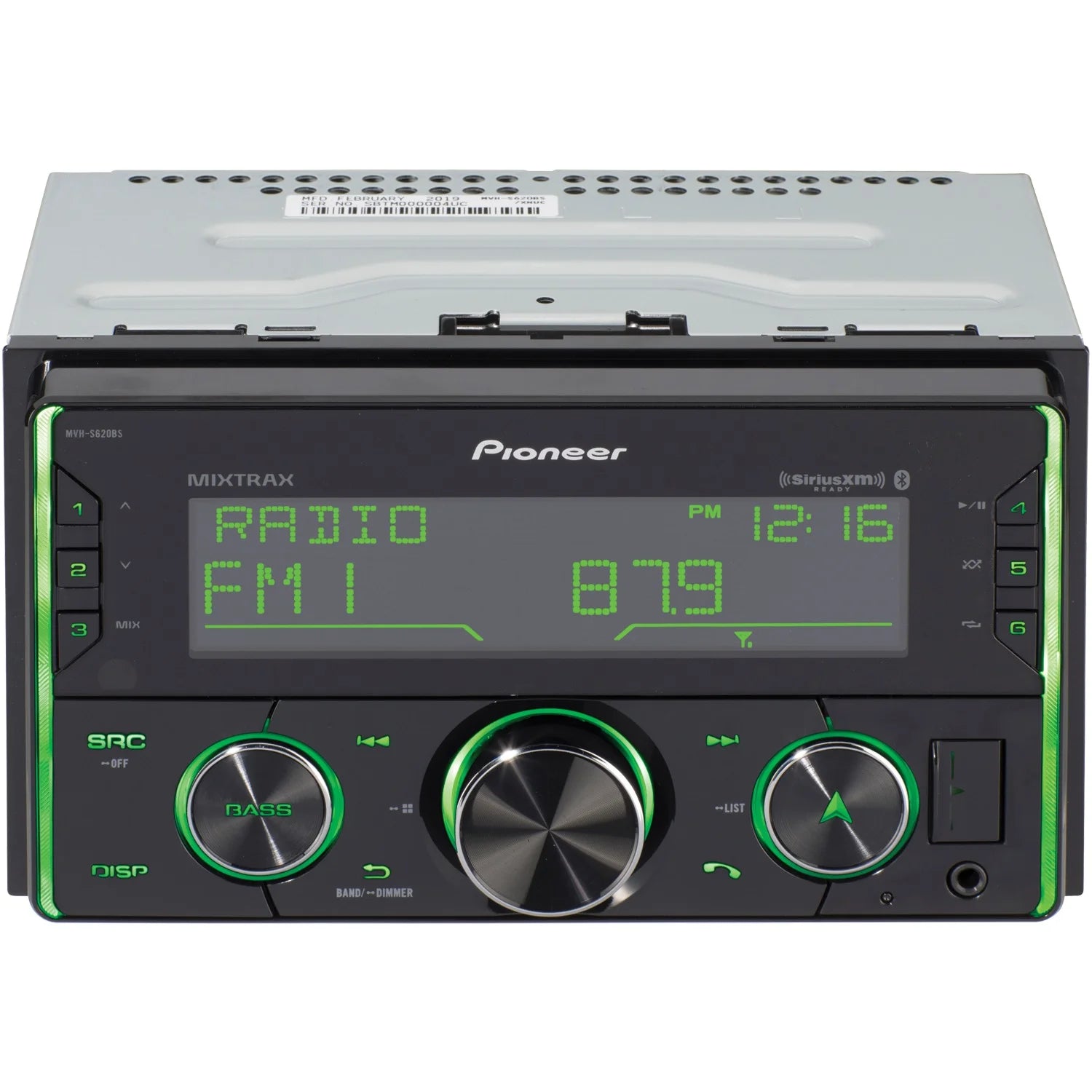 Pioneer MVH-S620BS Double-DIN Digital Media Receiver with Bluetooth Z17301